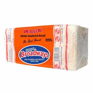 Outlet Broadways White Bread 800G