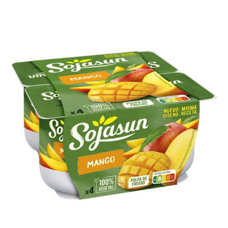 Dessert végétal au soja fermentée à la mangue 4x100g - SOJASUN