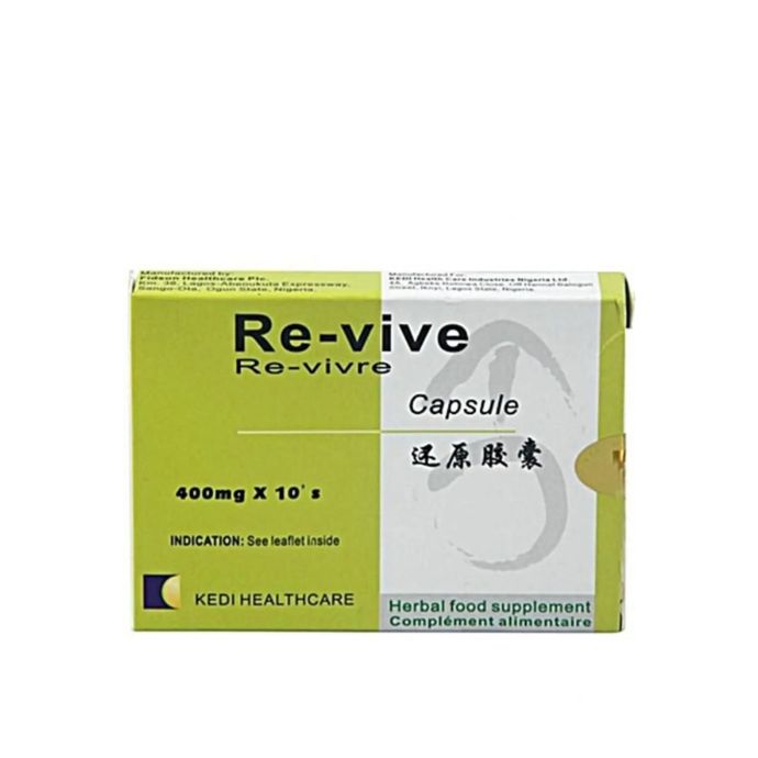 Kedi Healthcare Re-Vive Herbal Capsule, 10X400Mg