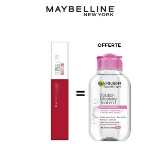 Lot Rouge à Lèvres Superstay Matte Ink Pioneer 20 + Eau Micellaire Peau Sensible 100 ml