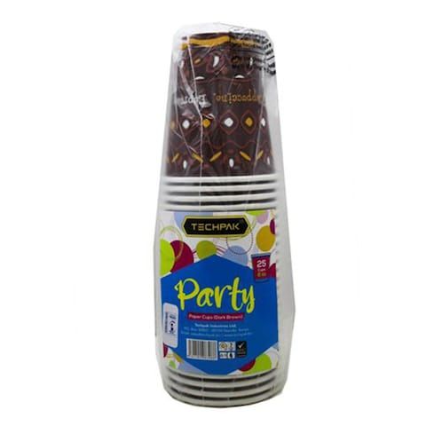 Techpak Paper Cup 8Oz D.Brown S/M