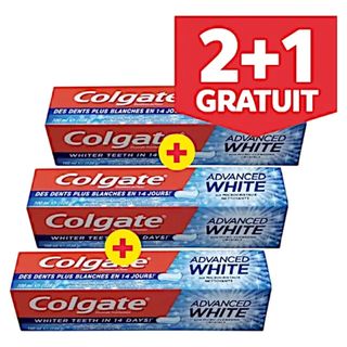 Dentifrice Advanced White Colgate 100ml + 1 Gratuit