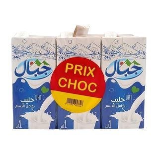 Pack Lait UHT Entier Jibal 1L 6 unités