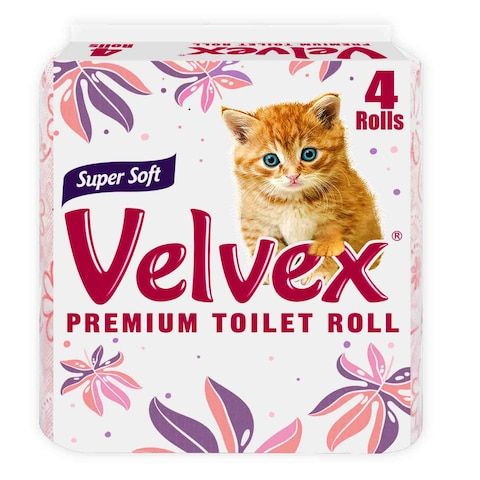 Velvex Toilet Tissue Printed 4 Pack