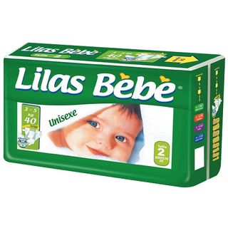 Couche Bebe Classique 40pcs Lilas T2 - 337