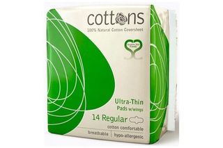 Natural Cotton Ultra Thin Pads Wings Regular 14S