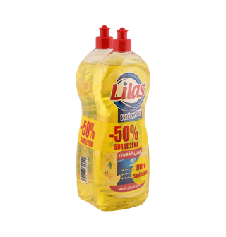 Liquide vaisselle mains Citron jaune LILAS 1L/50% sur 2ème - 541