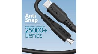 Promate USB-C to Lightning Cable, 1.2m Black
