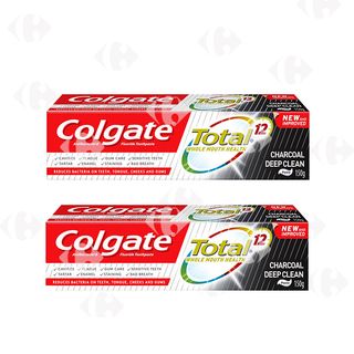 Pack De 2 Dentifrices Total Charbon Colgate 75ml