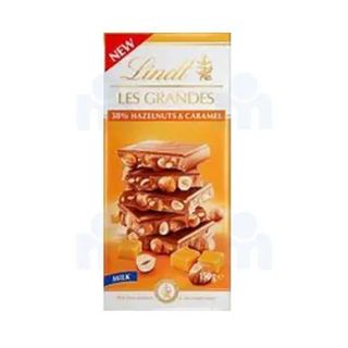 Tablettes de chocolat au lait aux noisettes et caramel Les Grandes 150g - LINDT