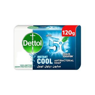 Dettol Instant Cool Antibacterial Bar Soap, 150G