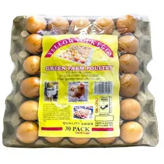 Green Farm Yellow Yolk Egg 30 Pieces Wrapped