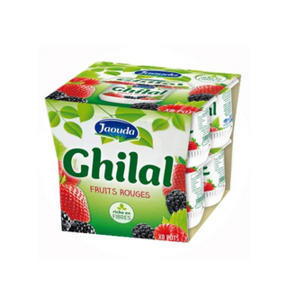 Yaourt fruits rouges Ghilal 8x110g - JAOUDA