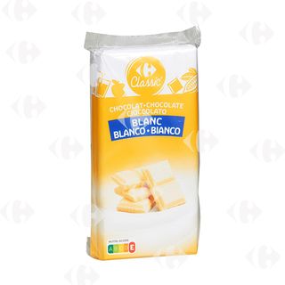 Chocolat Blanc Carrefour      2X100G