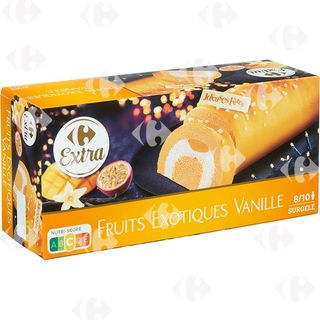 Bûche Glacée Fruits Exotiques Vanille Carrefour 1L