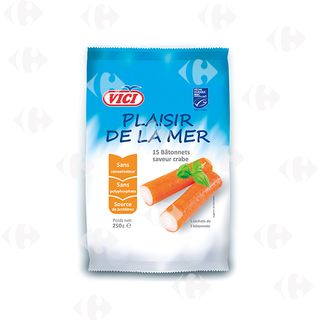 Bâtonnets de Surimi Saveur Crabe Vici 250g