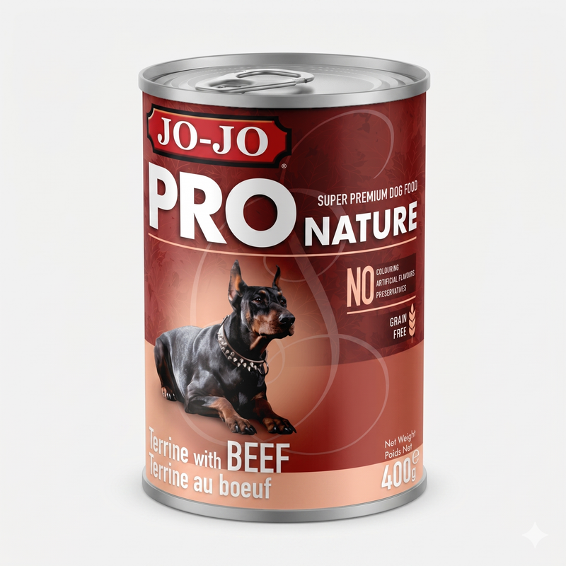 Jo-Jo Pro Nature Dog Food Beef 400G