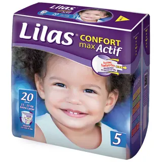 Couche Bebe Gm 15-25 Lilas Confort Max Actif - 813