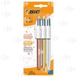 4 Couleurs Or + Argent + Or Rose Blister 3 Surligneurs Pack Promo