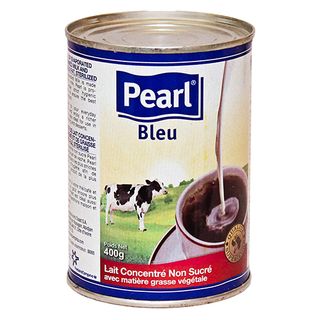 Lait Concentré Non Sucré Pearl Bleu 400 Grs