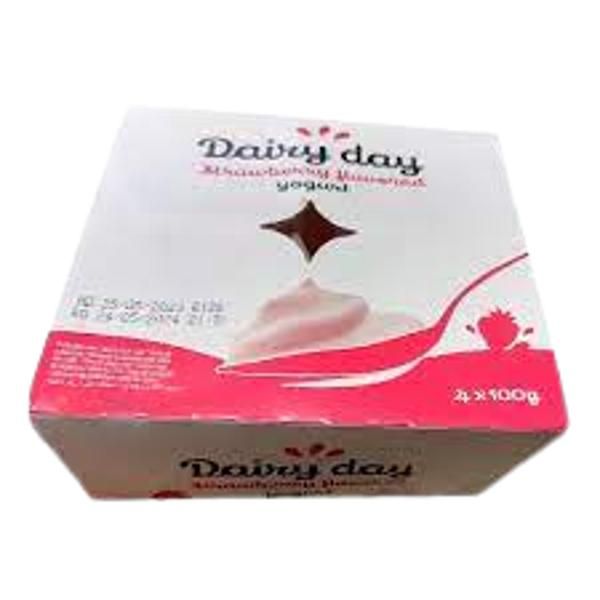 Dairy Day Uht Cup Strawberry Yoghurt 4X100G