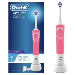 Brosse à dents rechargeable vitality 100 3D rose - ORAL-B
