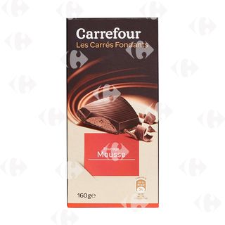 Tablette de Chocolat Noir Fourrage Mousse Carrefour 160g