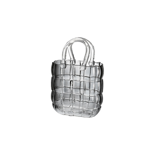 SAC DESGN VASE DE FLEUR EN VERRE TRANSPARANT 19X10X27CM