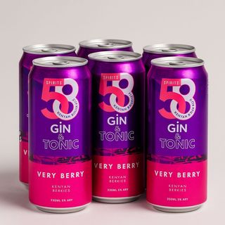 Spirits 58 Very Berry Gin & Tonic, 6x330ml