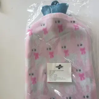 MEDEX Pink Hot Water Bottle with Cover, 2000ml