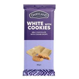 Dairyland White Cookies Chocolate 80G