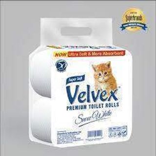 Velvex Toilet Tissue 2 Ply 4 Rolls