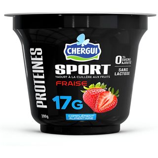 Chergui Yaourt Brassé Fruits Fraise Protéiné 17g