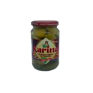 Olives vertes farcies au cornichon 345g - KARINA