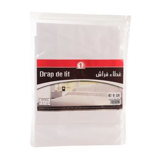 N°1 Drap De Lit Blanc Dimensions: 220X240Cm