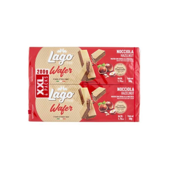 Gastone Lago Hazelnut Wafer, 4X50G