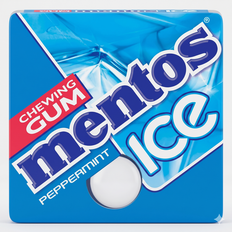 Ice Mentos Chewing Gum With Peppermint 13G