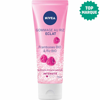NIVEA Gommage aux éclats de Framboises Bio et au Riz Bio tube 75ml