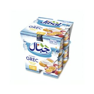 Pack Yaourt Grec Coulis Passion Litchi Jibal 8 unités de 110g