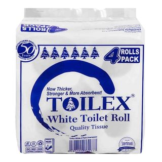 Toilex Toilet Rolls White X4