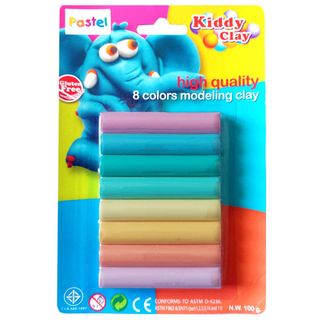 Pate A Modeler Kiddy Clay 100g De 8 Coul Pastel - 822