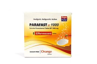 Parafast Orange Sugar-Free Effervescent Tablets, 8x1000mg