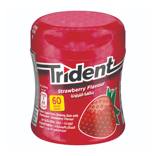 Chewing-gum sans sucres Fraise x60 - TRIDENT