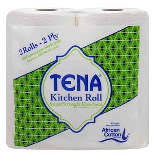 Tena Kitchen Towels White X2