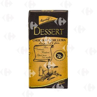 Tablette Chocolat Pâtissier Dessert Noir 72% Cacao Aiguebelle 175g.