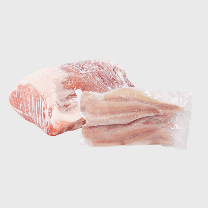 Frozen Meat, Fruits And Food