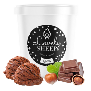 Lovely Sheep Glace Gelato Chocolat Noisette Grand Pot 475ml