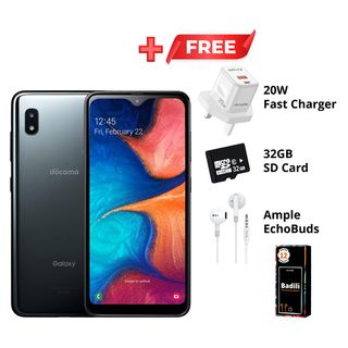Samsung Galaxy A20, 32GB/3GB,Single Sim, Refurbished + Free 32 GB Memory Card - Badili