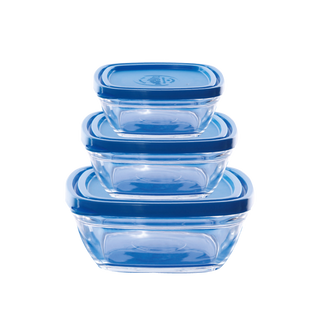 Boîte de conservation DURALEX 3 Pièces :11-14-20CM -Carrée  - 560