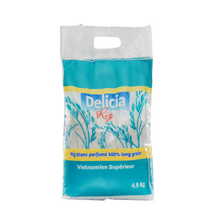 DELICIA RIZ PARFUME VIETNAMIEN SUPERIEUR 100% LONG GRAIN 4.5KG VERT